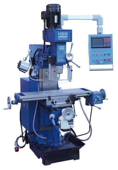 HBM professionele universele freesmachine 60 met 3 assig LCD digitaal uitleessysteem