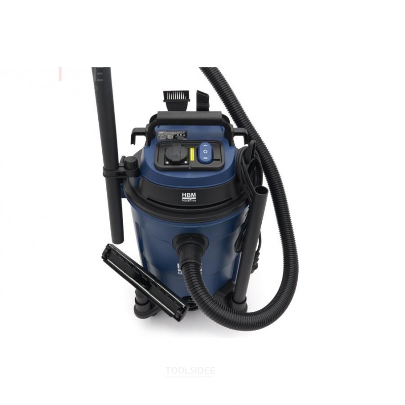 HBM konstruksjonsstøvsuger våt/tørr PP 1200W 25L