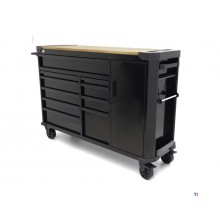 HBM verktøyvogn 10 skuffer 147 cm svart