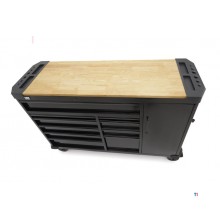 HBM verktøyvogn 10 skuffer 147 cm svart