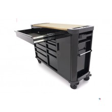 HBM verktøyvogn 10 skuffer 147 cm svart