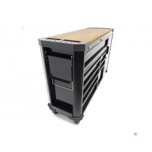 HBM verktøyvogn 10 skuffer 147 cm svart