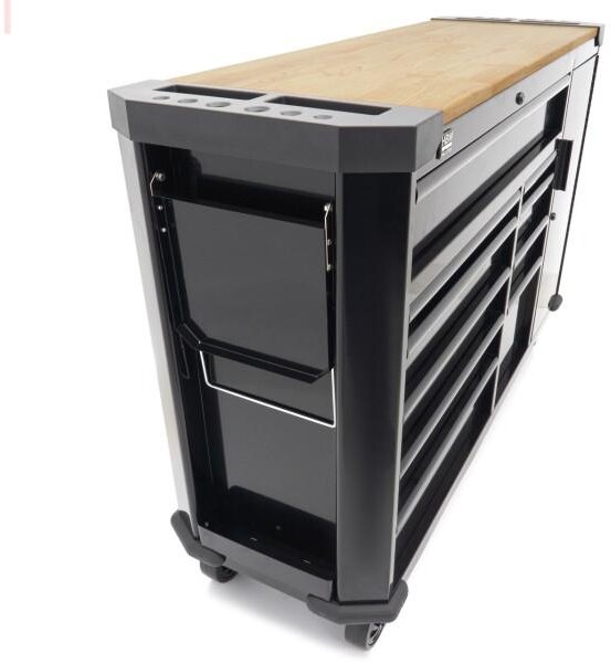 HBM verktøyvogn 10 skuffer 147 cm svart