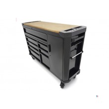 HBM verktøyvogn 10 skuffer 147 cm svart