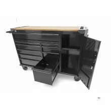 HBM verktøyvogn 10 skuffer 147 cm svart