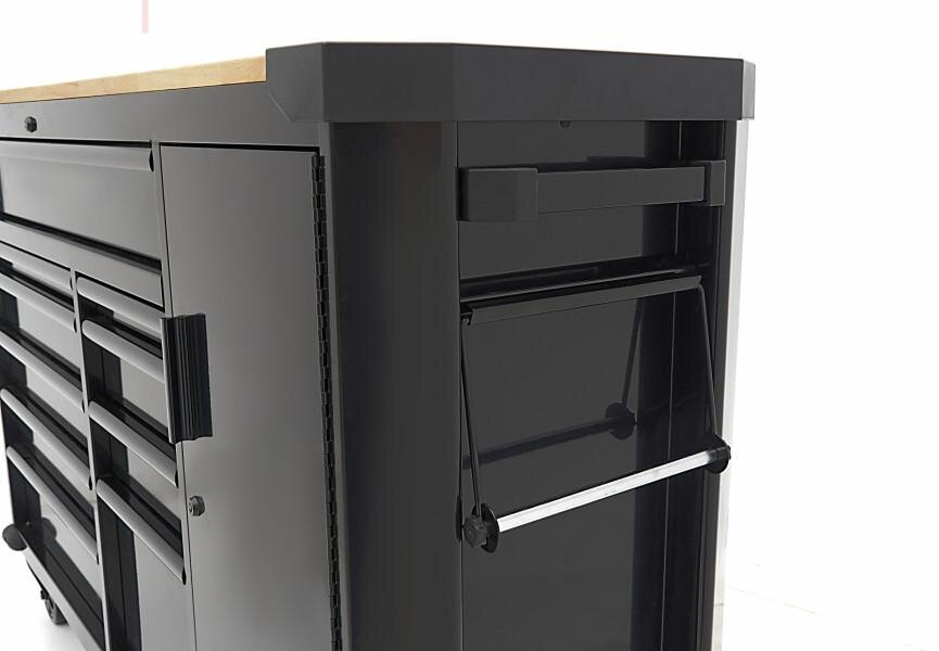 HBM verktøyvogn 10 skuffer 147 cm svart