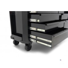 HBM verktøyvogn 10 skuffer 147 cm svart