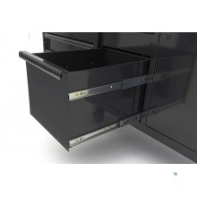 HBM verktøyvogn 10 skuffer 147 cm svart