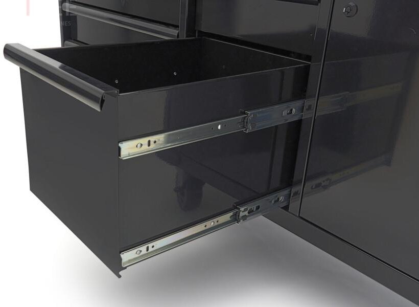 HBM verktøyvogn 10 skuffer 147 cm svart