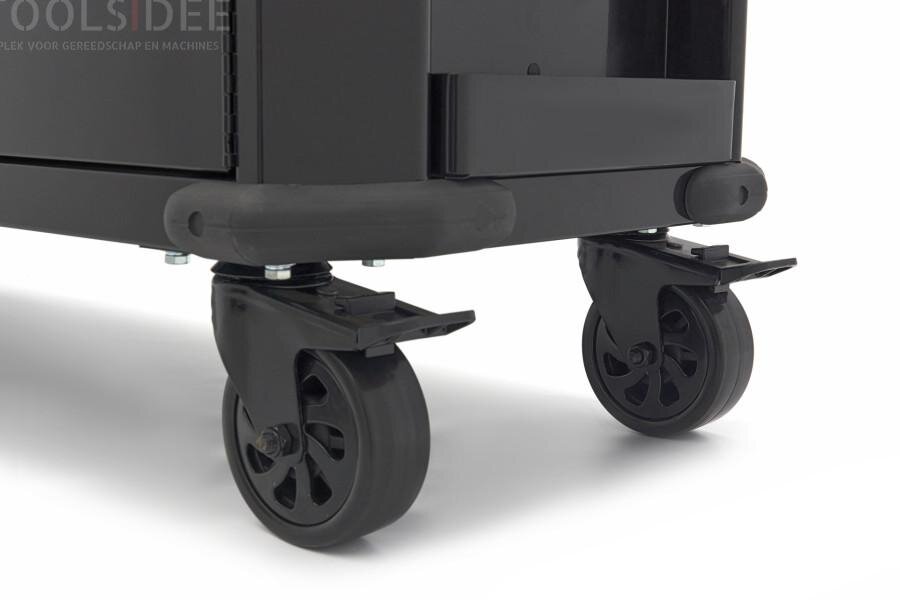 HBM verktøyvogn 10 skuffer 147 cm svart