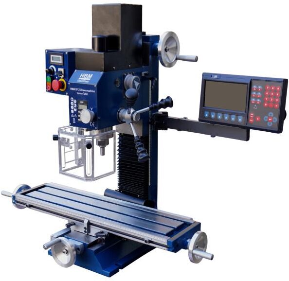 HBM freesmachine BF 30 grote tafel 3 assig uitleesyssteem