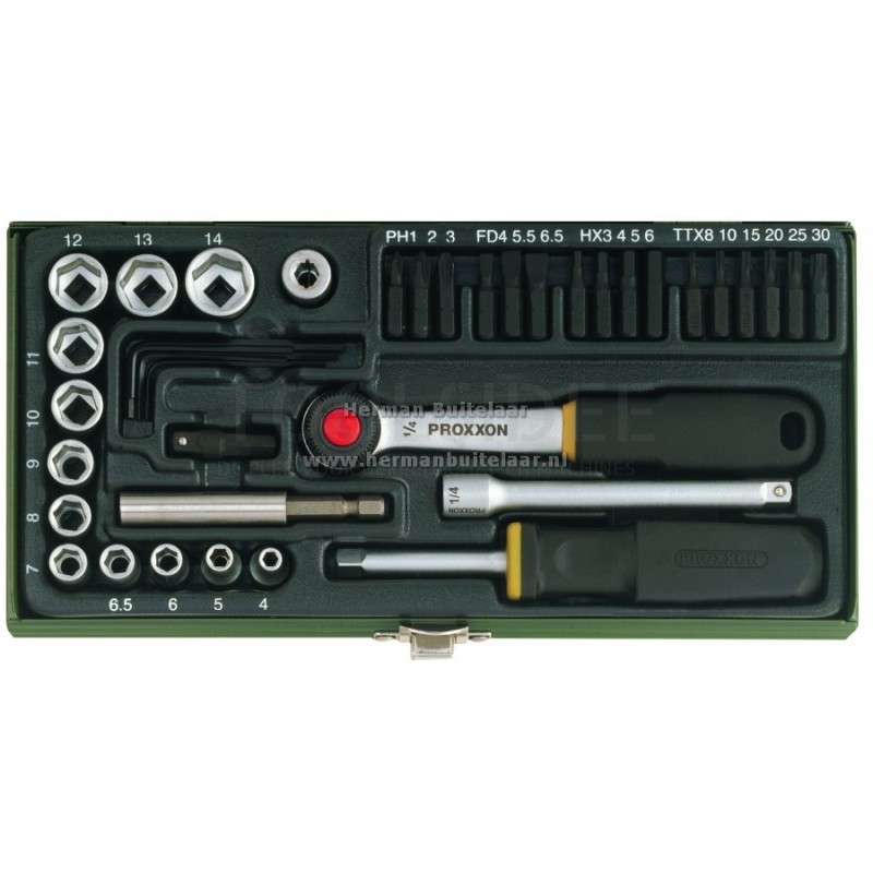 Proxxon 23070 - 39-piece 1/4 socket set