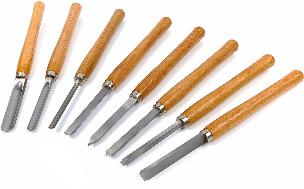 HBM 8-piece wood turning tool set