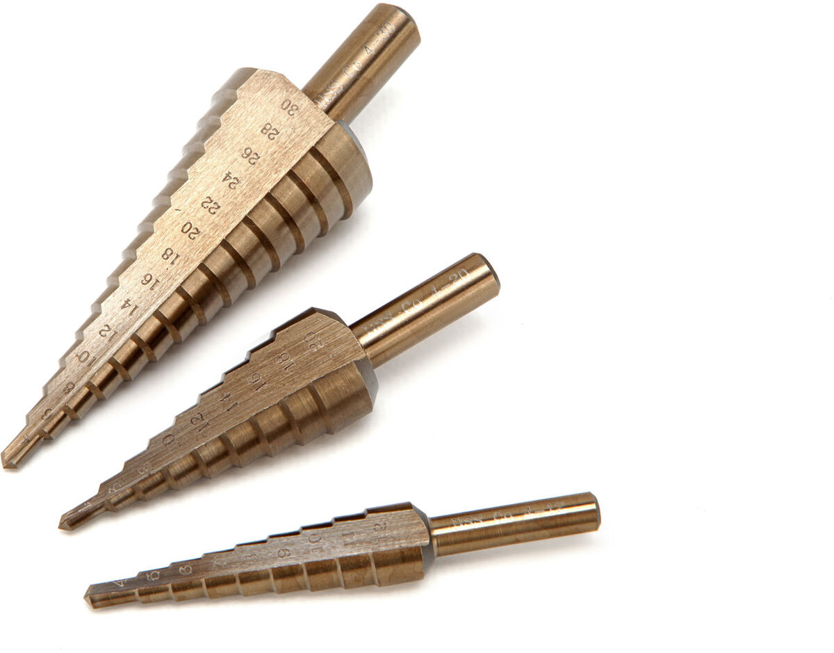 HBM HSS - 5% Cobalt Trapgatboren / Stappenboren