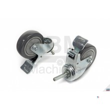 HBM Profi 100 mm. Dreiehjul med gjenget ende og brems HBM Profi 100 mm. Dreiehjul med gjenget ende og brems