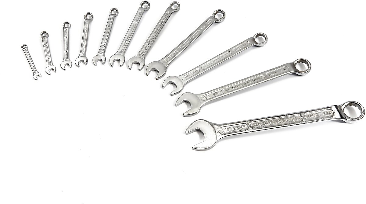 HBM 11 Stykke English Deep Stitch - Ring Spanner Set HBM 11 Stykke English Deep Stitch - Ring Spanner Set