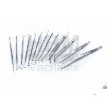HBM 13-piece tweezers - wax carver - modular hook set