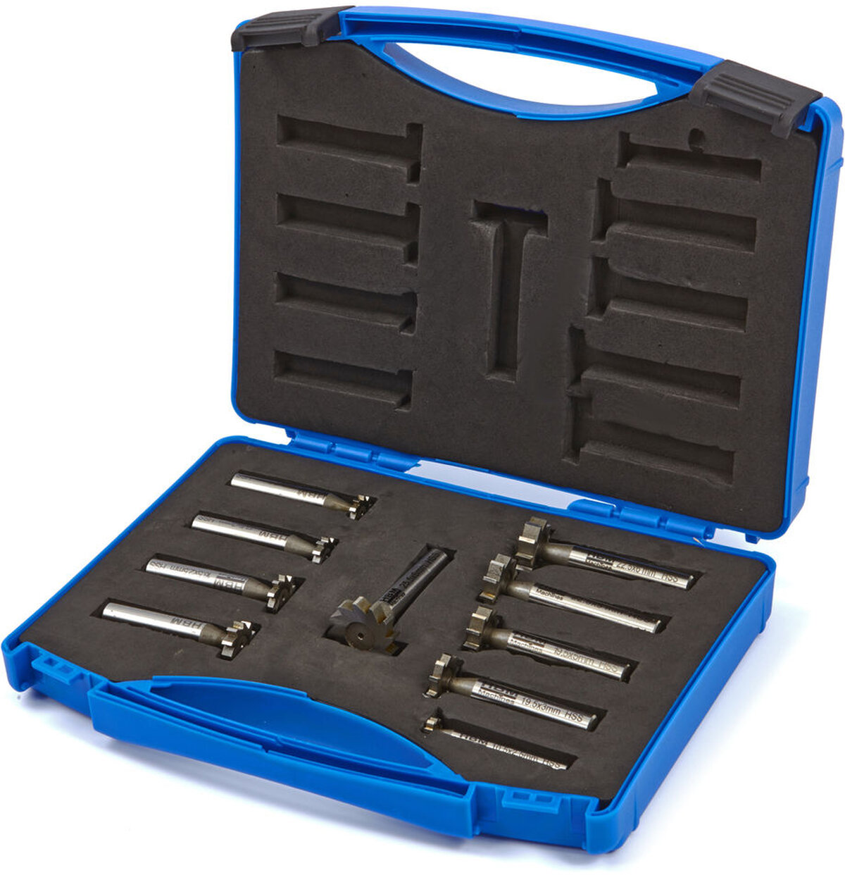 HBM 10-teiliger HSS M-2 T-Nut-Fräser-Satz