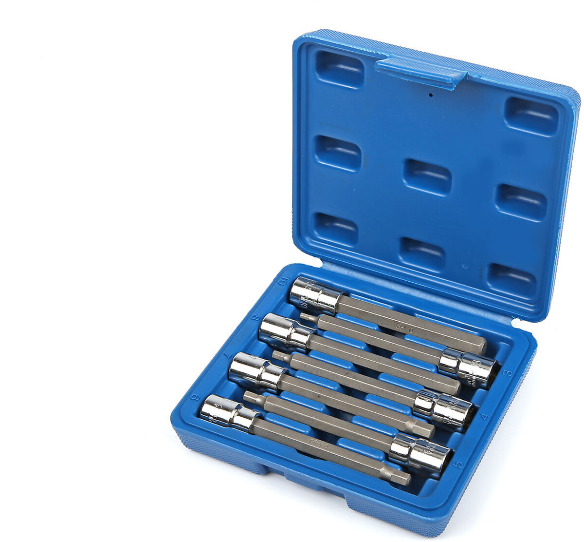 Hbm 7 stykke profi 3/8 ”lang sokkelsæt 3 - 10 mm model 2