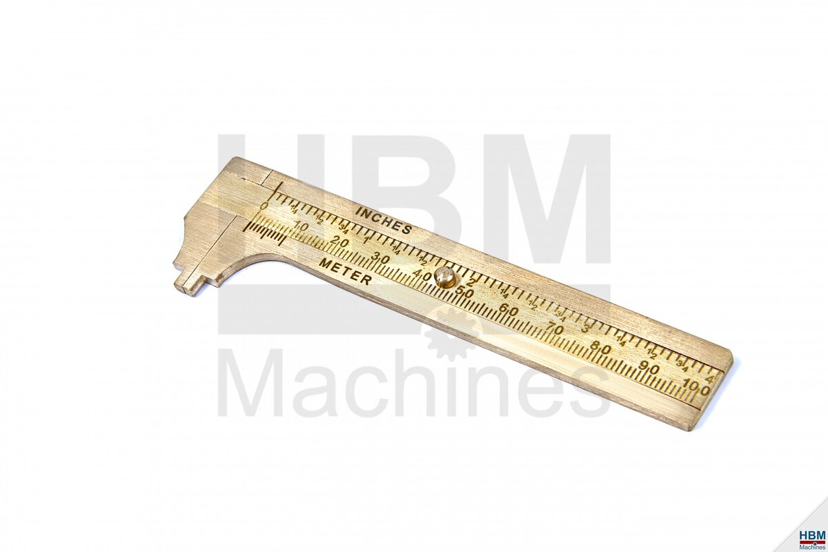 HBM Brass Analog Vernier Caliper 100 mm. HBM Brass Analog Vernier Caliper 100 mm.