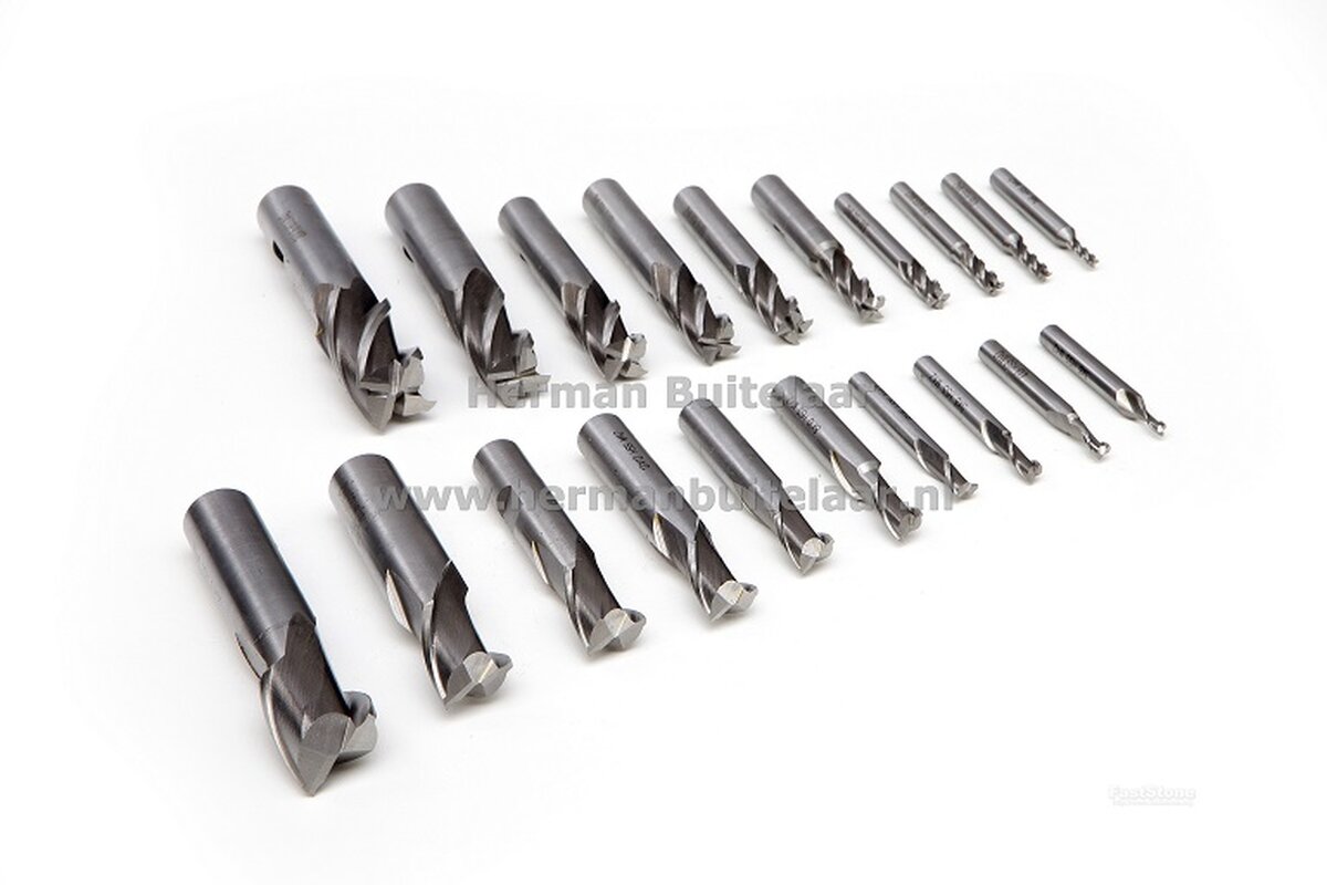 HBM 20 piece hss - 8% cobalt milling set