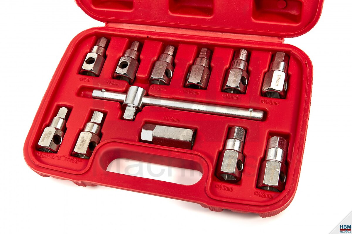 HBM 12 Piece Carterplug socket sett