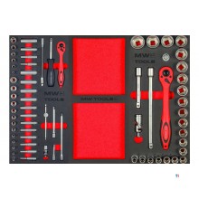 Gefüllter breiter Werkzeugwagen XL 514-teilig MW Tools