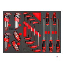 Gefüllter breiter Werkzeugwagen XL 514-teilig MW Tools