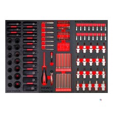 Gefüllter breiter Werkzeugwagen XL 514-teilig MW Tools