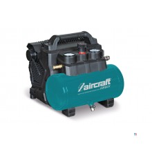 Kompressor, tystgående, oljefri panna, 6 l, 0,6 kW / 0,81 pk, 111 l/min, 8 bar, 230 V, flygplan