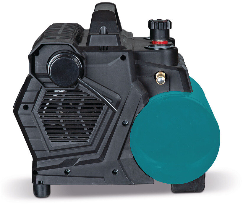 Kompressor, tystgående, oljefri panna, 6 l, 0,6 kW / 0,81 pk, 111 l/min, 8 bar, 230 V, flygplan