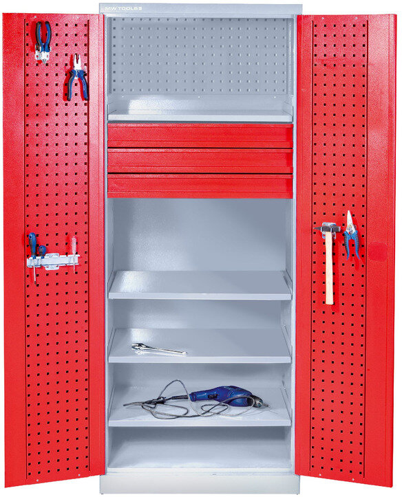 Opbevaringsskab med 3 skuffer 780x580x1920mm MW Tools