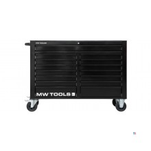 Værktøjsvogn bred 15 skuffer sort MW Tools Værktøjsvogn bred 15 skuffer sort MW Tools