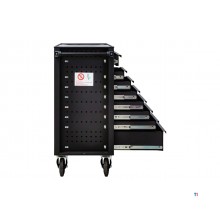 Værktøjsvogn bred 15 skuffer sort MW Tools Værktøjsvogn bred 15 skuffer sort MW Tools