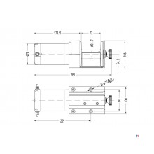 Vinsj 12V 907kg 750W 15,2m MW Verktøy