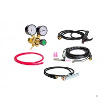 AC/DC TIG welding inverter 200 A for welding in TIG AC, DC, PULSE TIG, and MMA electrodes. MW Tools