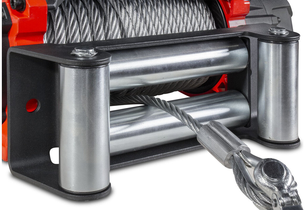 12V spil, 5443 kg, 26 m stålkabel, trådløs fjernbetjening, MW Tools