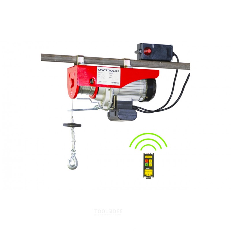 Elektrisk kabeltalje 250 kg 12 meter trådløs styring MW Tools