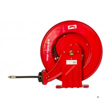 Avvolgitore aria compressa olio e acqua 15 m Ø 1/2" 160 bar Acciaio verniciato a polvere con avvolgimento automatico e supp