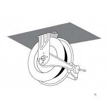 Avvolgitore aria compressa olio e acqua 15 m Ø 1/2" 160 bar Acciaio verniciato a polvere con avvolgimento automatico e supp