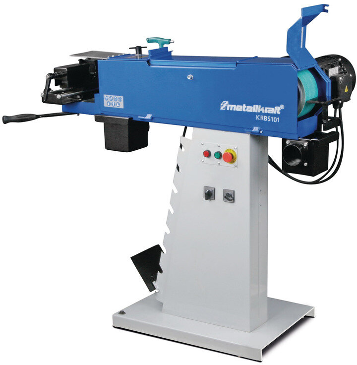 Båndsliber, rørsliber, 100x2000 mm, 2,5/3,3 kW, 400V, rør 20-78 mm, inkl. udsugning, Metallkraft