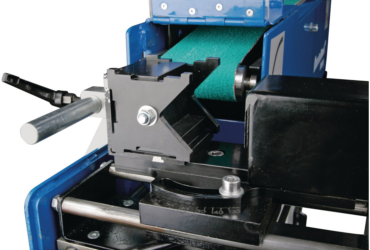 Båndsliber, rørsliber, 100x2000 mm, 2,5/3,3 kW, 400V, rør 20-78 mm, inkl. udsugning, Metallkraft