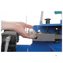 Båndsliber, rørsliber, 100x2000 mm, 2,5/3,3 kW, 400V, rør 20-78 mm, inkl. udsugning, Metallkraft