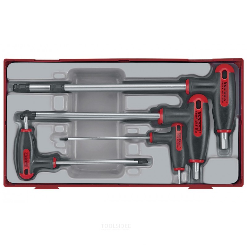 Kuusiokolosarja T-kahvalla TT1-lokeroon 2,5-8 mm 7-osainen Teng Tools