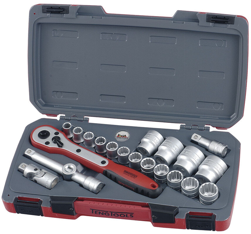 Steckschlüsselsatz 1/2" 10-32 mm 21-tlg. Teng Tools Steckschlüsselsatz 1/2" 10-32 mm 21-tlg. Teng Tools