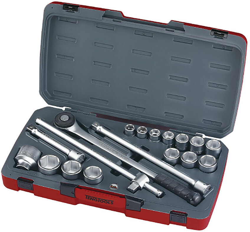 Topnøglesæt 3/4" 19-50mm 18 dele Teng Tools Topnøglesæt 3/4" 19-50mm 18 dele Teng Tools