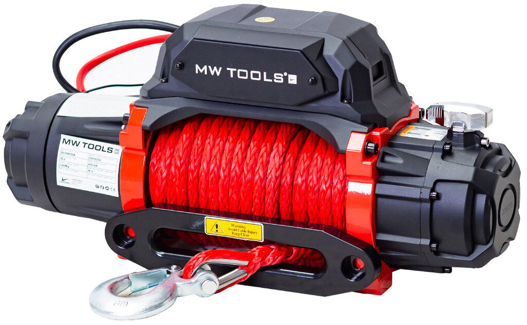 12 V 5443 kg 26 m synteettinen vaijerivinssi langattomalla kaukosäätimellä MW Tools