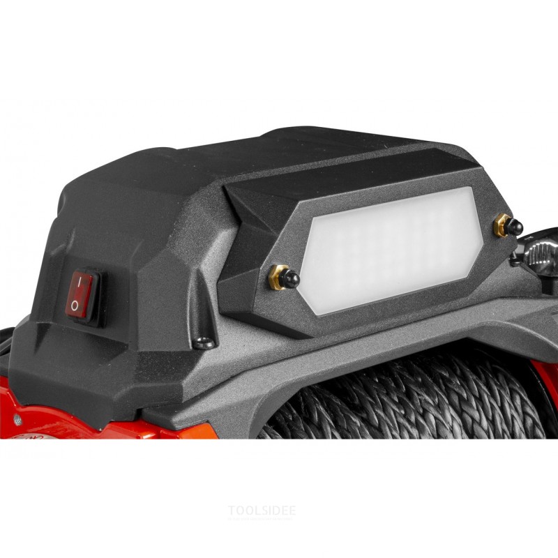 12V 5443kg 26m syntetisk kabelspil med trådløs fjernbetjening MW Tools