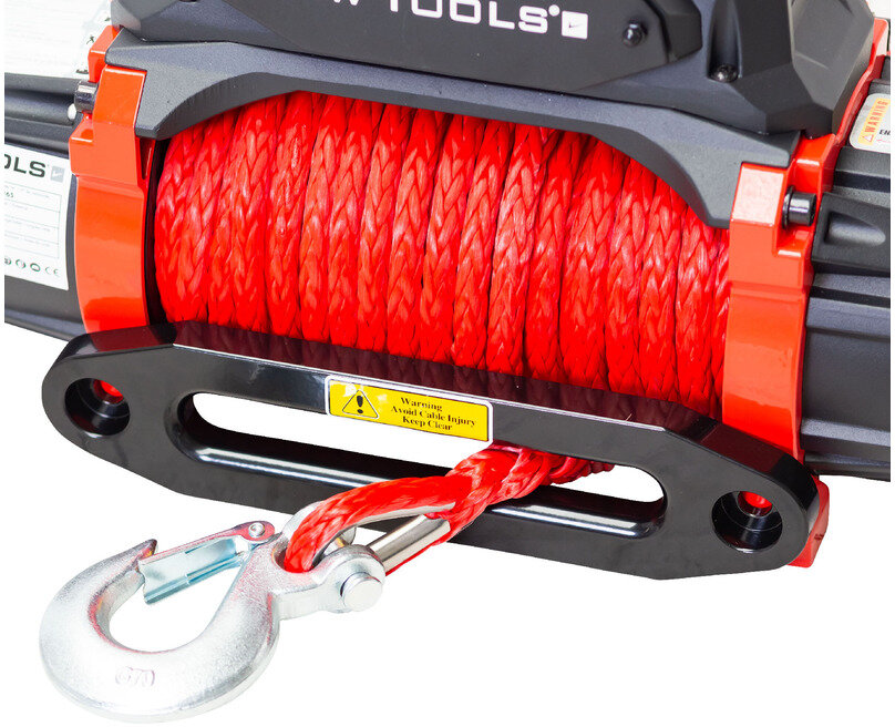 12 V 5443 kg 26 m synteettinen vaijerivinssi langattomalla kaukosäätimellä MW Tools