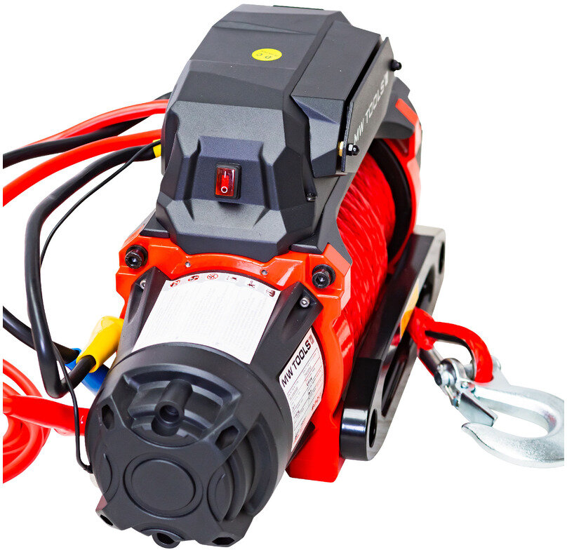 12 V 5443 kg 26 m synteettinen vaijerivinssi langattomalla kaukosäätimellä MW Tools